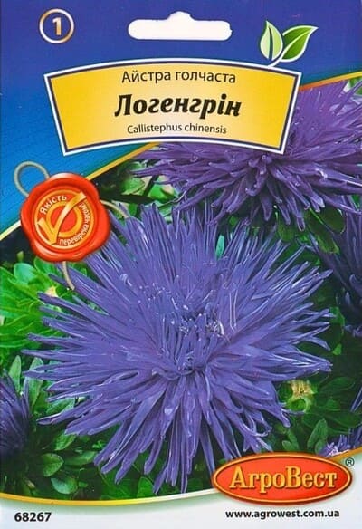 Насіння квітів Айстра голчаста Логенгрін 0,3г Агровест
