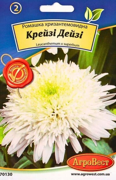 Насіння квітів Ромашка Хризантемовидна Крейзі Дейзі 0,1г Агровест