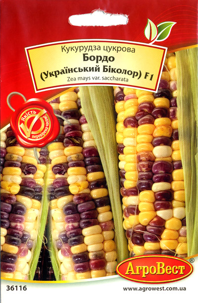 Насіння кукурудзи цукрової Бордо (Український Біколор) F1 (5г) Агровест